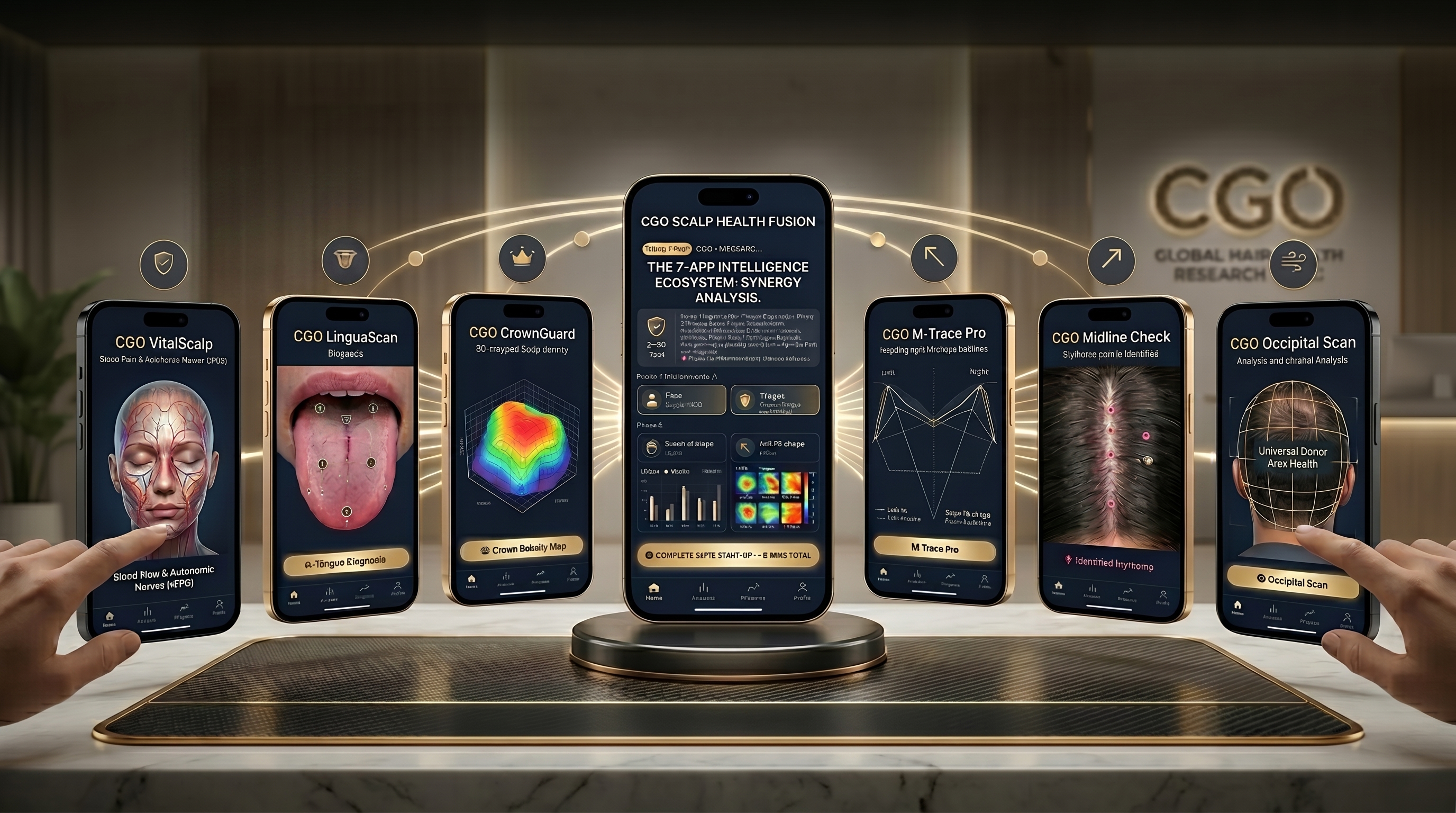 CGO 7-App Intelligence Ecosystem — Global Hair Health Research